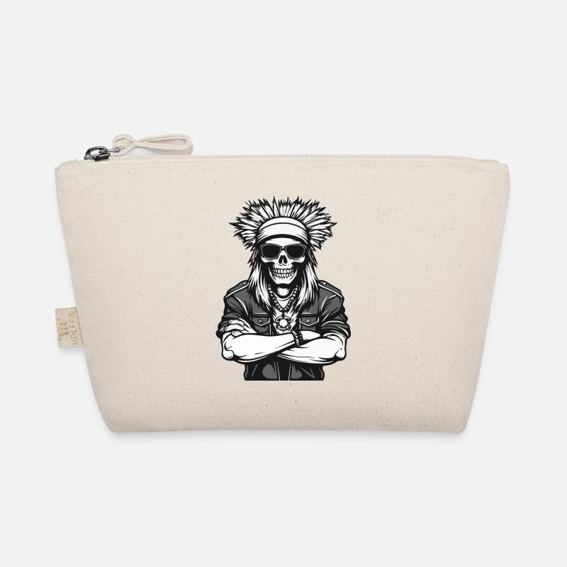 Indian Apache Skull Organic Pouch