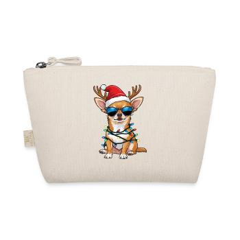 Christmas Chihuahua - Bio-Täschchen - Natur - Vorne