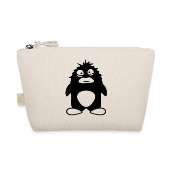 Cute Penguin Looks Stupid Crazy Funny Look - Organic Pouch - nature - Front