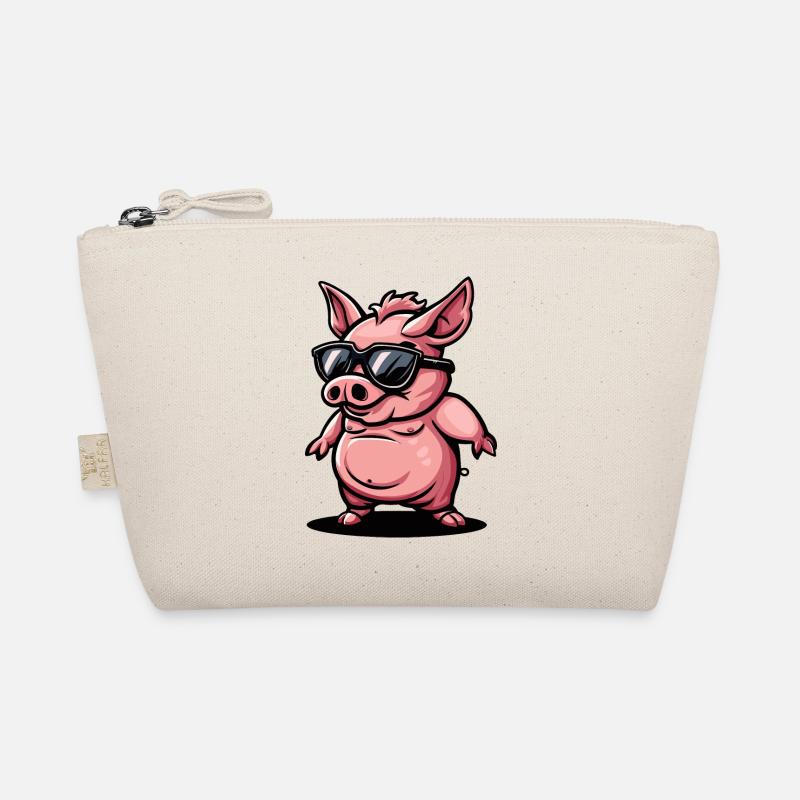 Cochon Bande Dessinée Cool Sow - Trousse biologique - nature