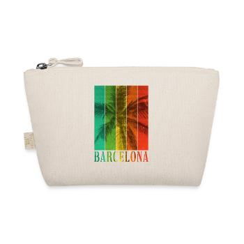 Barcelona Spanien Sommer Palmen Strand Meer Urlaub - Bio-Täschchen - Natur - Vorne
