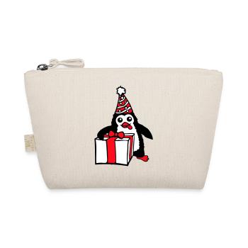 Pinguin Geburtstag Geschenk Party Feiern Hut Kind - Bio-Täschchen - Natur - Vorne