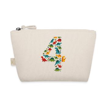 4th Birthday Dino Child - Organic Pouch - nature - Front