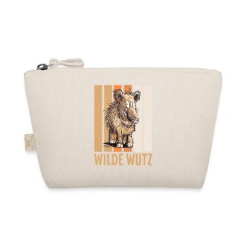 Wilde Wutz Wildschwein Vintage - Bio-Täschchen - Natur - Vorne
