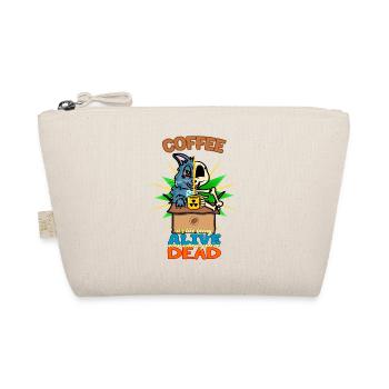 Funny Schrodinger's Cat Coffee Science Cartoon - Organic Pouch - nature - Front