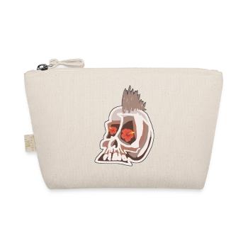 Crâne punk avec des fleurs - Trousse biologique - nature - Devant