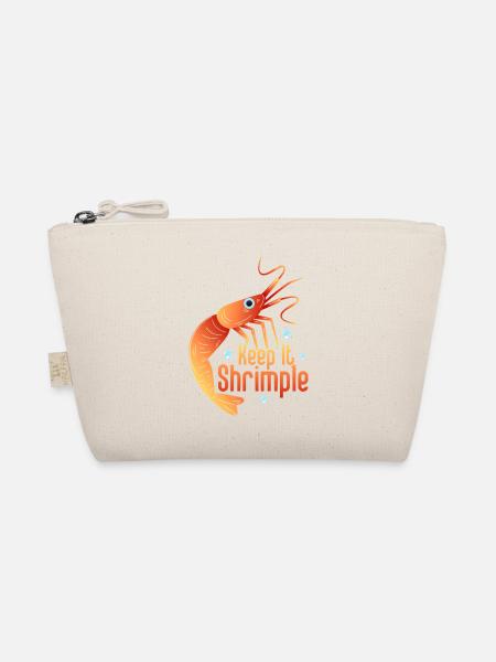 Keep It Shrimple Seafood Shrimp Lover - Bio-Täschchen - Natur - Vorne