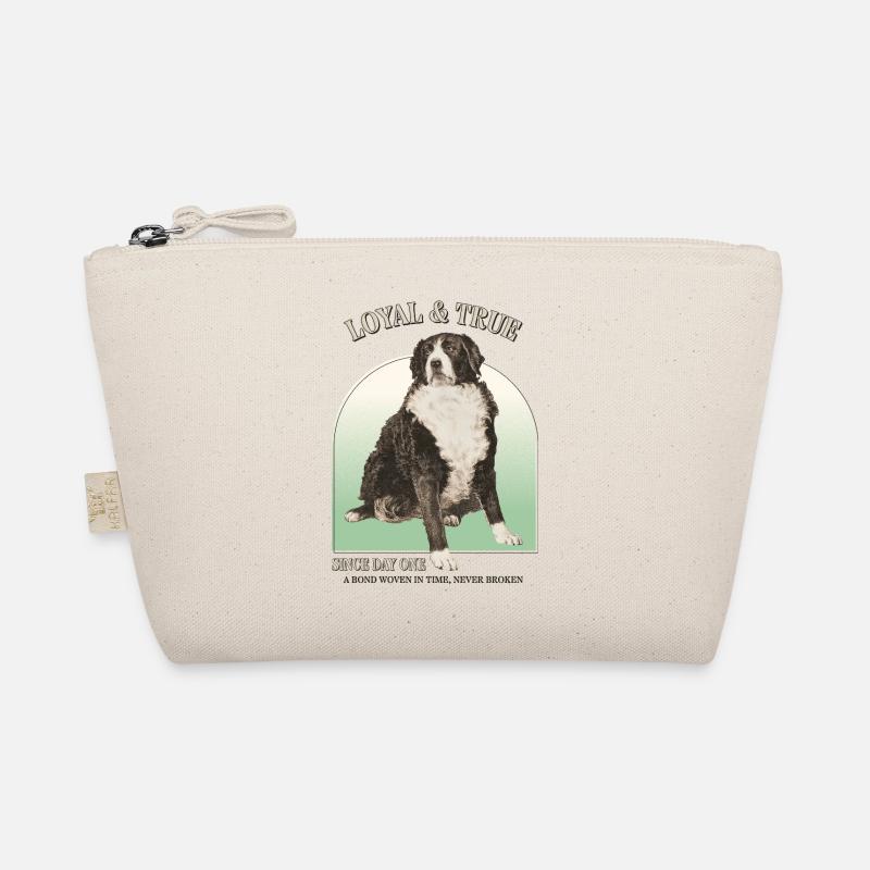 Loyal & True – Vintage Hundemotiv - Bio-Täschchen - Natur