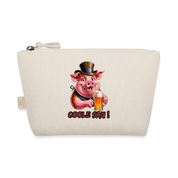 Coole Sau - Cooles Schwein - Party Sau - Bio-Täschchen - Natur - Vorne