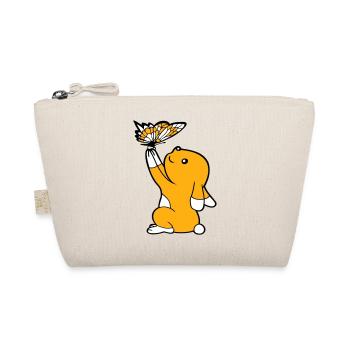 Bunny Butterfly Friends Holding Pretty Beautiful Cute - Organic Pouch - nature - Front