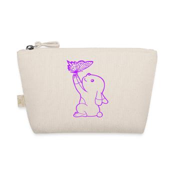 Bunny Butterfly Friends Holding Pretty Beautiful Cute - Organic Pouch - nature - Front