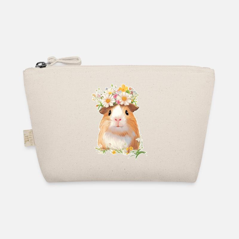 Guinea pig with flowers Organic Pouch