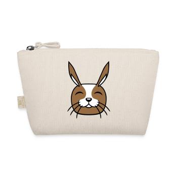 Lapin Drôle Visage Sourire Heureux Amical - Trousse biologique - nature - Devant