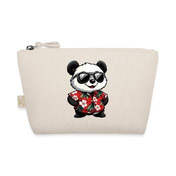 Panda Comic Lustig Sommer - Bio-Täschchen - Natur - Vorne
