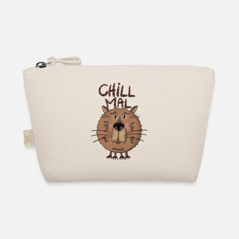 Capybara chill mal - Bio-Täschchen - Natur