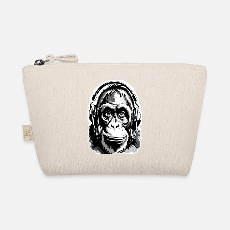 Musique Monkey Gorilla avec des écouteurs comme idée cadeau Trousse biologique