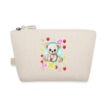80s 90s Teddy Bear Bear Bears Kids Child - Organic Pouch - nature - Front