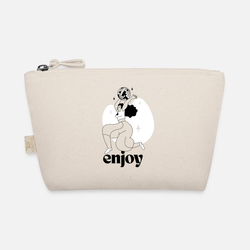 Fille dansante avec lune et étoiles Design Trousse biologique