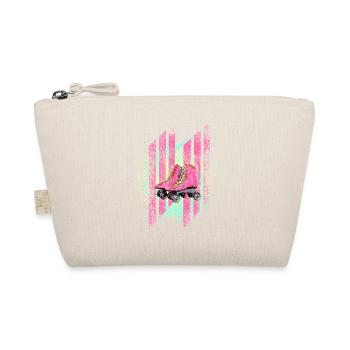 Motif avec patins à roulettes couleurs des années 60 - Trousse biologique - nature - Devant