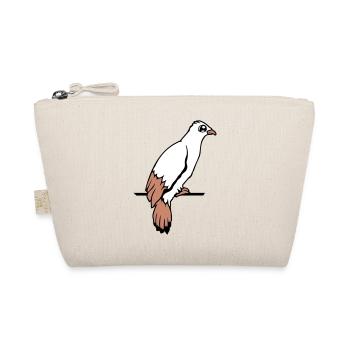 Bird Raven Dove Sitting Cable Hawk Eagle Birdie - Organic Pouch - nature - Front