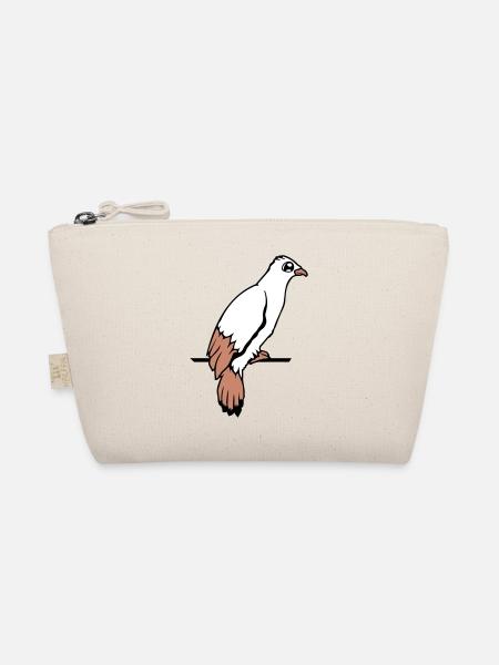 Bird Raven Dove Sitting Cable Hawk Eagle Birdie - Organic Pouch - nature - Front