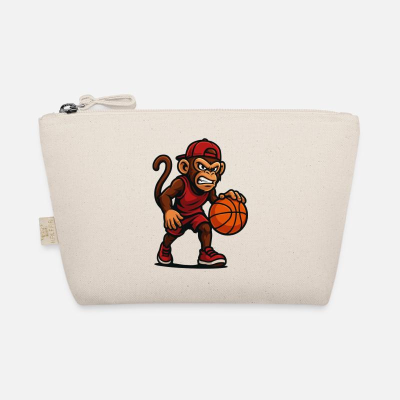 Monkey Comic Basketball Organic Pouch