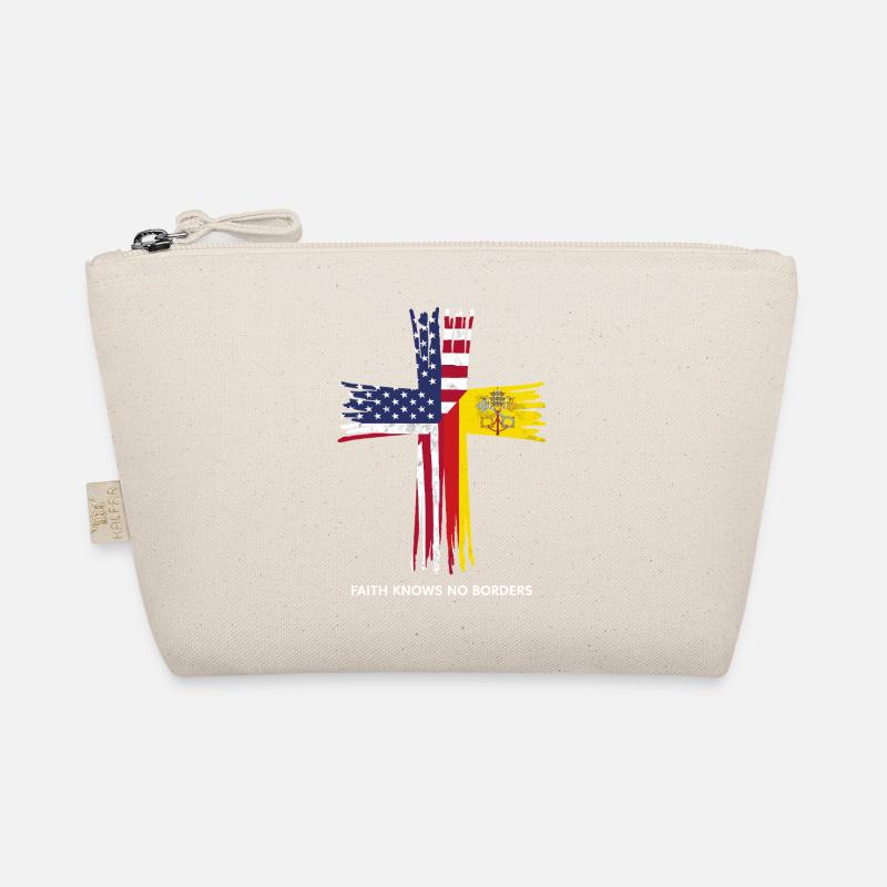 American and Vatican Flag Organic Pouch