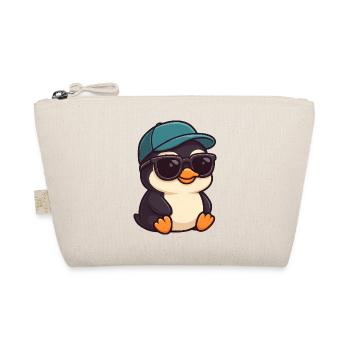 Cooler Pinguin mit Sonnenbrille Sommer Freude  - Bio-Täschchen - Natur - Vorne