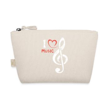 Notenschlüssel Herz Music - Musiker und Bands - Bio-Täschchen - Natur - Vorne