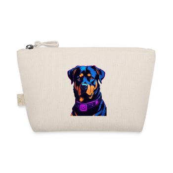 Neon Rottweiler Digital Art - Bio-Täschchen - Natur - Vorne