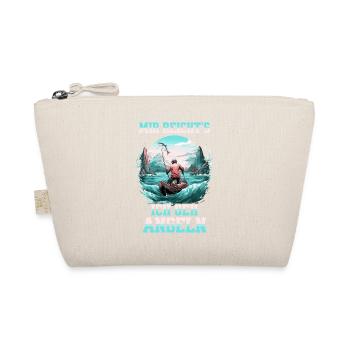 Fishing Angler Boat Water Fish Nature Mountains - Organic Pouch - nature - Front