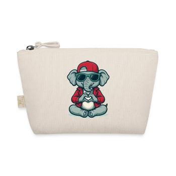 Cœur éléphant avec style - Trousse biologique - nature - Devant