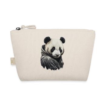 Hoodie Panda - Organic Pouch - nature - Front