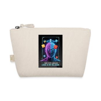 Code & Logic Cyberpunk Tech Brain T-Shirt - Trousse biologique - nature - Devant