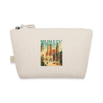 Munich Skyline Shirt - Organic Pouch - nature - Front