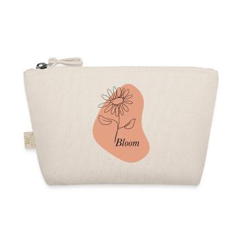 Bloom – Line Art Flower - Organic Pouch - nature - Front