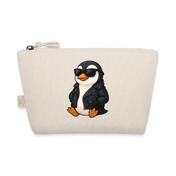 Pingouin cool avec lunettes de soleil et veste en cuir des années 60 - Trousse biologique - nature - Devant