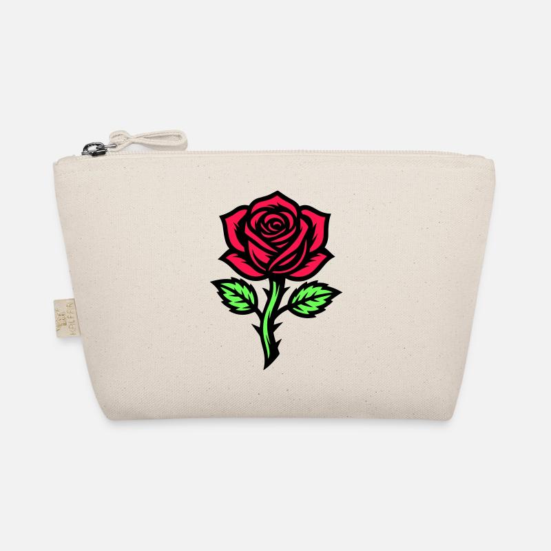 Rose Flower Icon Organic Pouch