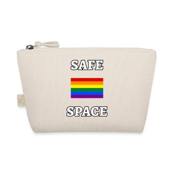 SAFE SPACE LGBT Regenbogen-Flagge - Bio-Täschchen - Natur - Vorne