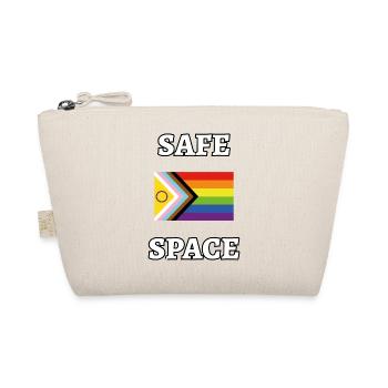 SAFE SPACE LGBT Inclusive Rainbow Flag - Organic Pouch - nature - Front