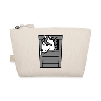 Horse Stable Pony Horse Peeps Cute - Organic Pouch - nature - Front