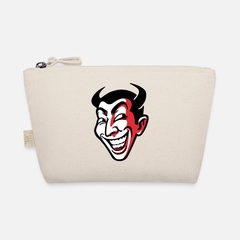 Expressive Smiling Comic Face Design Organic Pouch