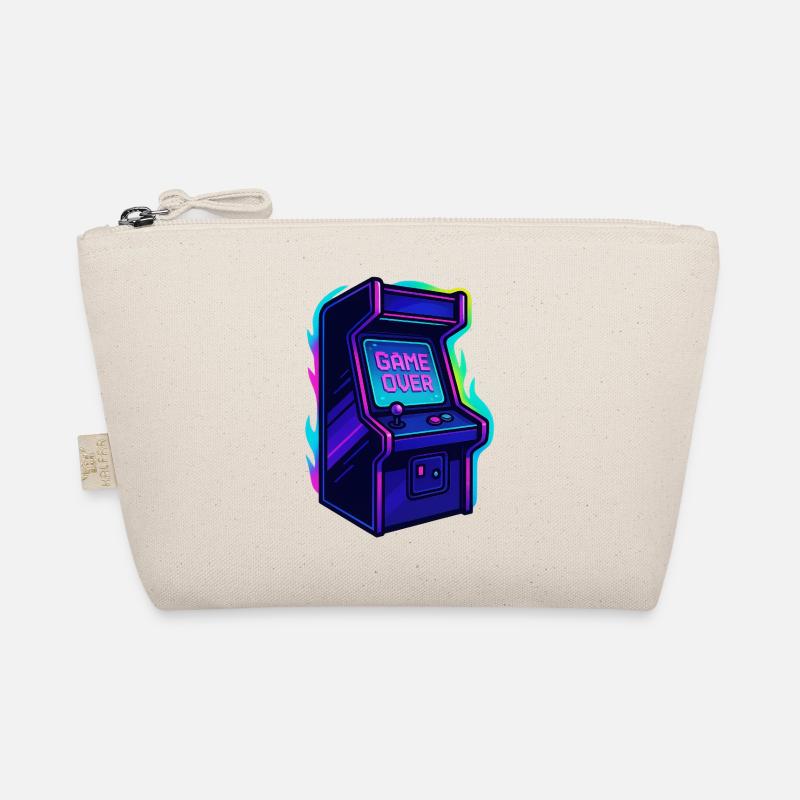 Neon Arcade Game Over Illustration Organic Pouch