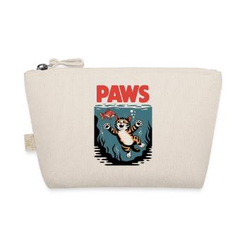 Paws Funny Cat Parody Design - Organic Pouch - nature - Front