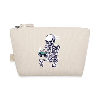 Halloween Skeleton Gamer jouant à des jeux vidéo - Trousse biologique - nature - Devant