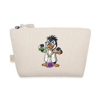 Crazy Professor Penguin Chemistry Nerd Experiment - Organic Pouch - nature - Front