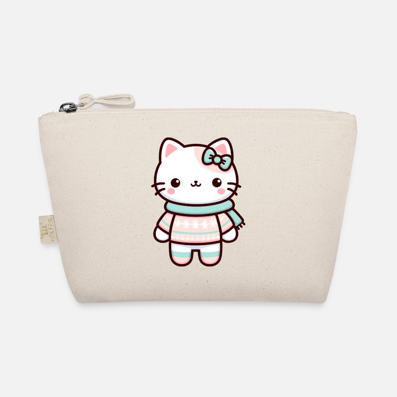 Mignon chat d’hiver illustration Trousse biologique