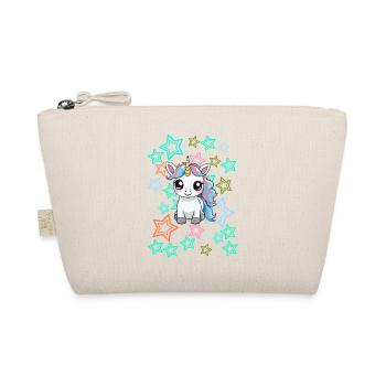 Cute Unicorn Kids Retro 60s Horse - Organic Pouch - nature - Front