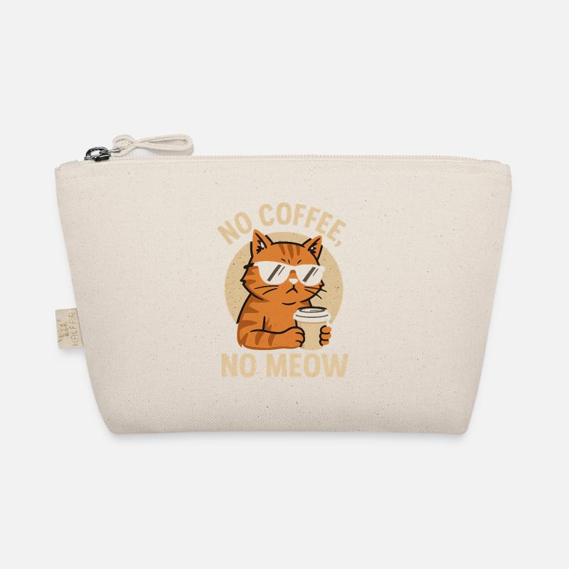 Cool cat with sunglasses and coffee cup Organic Pouch