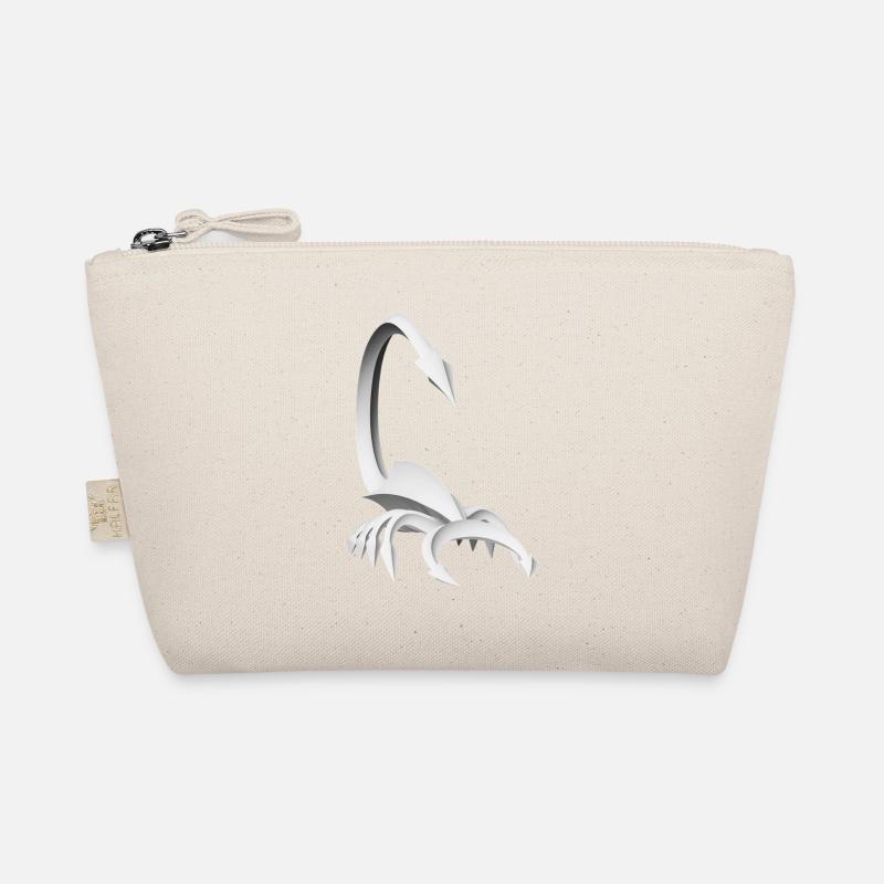 Futuristic scorpion in black and white Organic Pouch